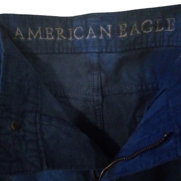 Corduroy Jeans Retro American Eagle Blue Straight Streetwear 80s Vibes 34x34 - Picture 4 of 10